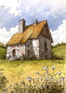 Cottage in the Sun - Rob Carey Art