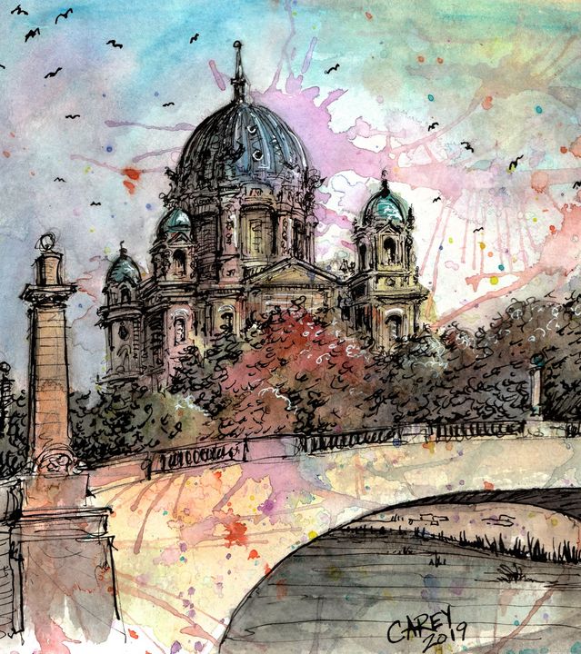 Berlin Watercolor - Rob Carey Art