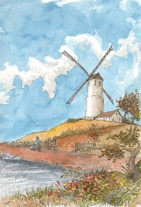 Windmill in the Summer - Rob Carey Art
