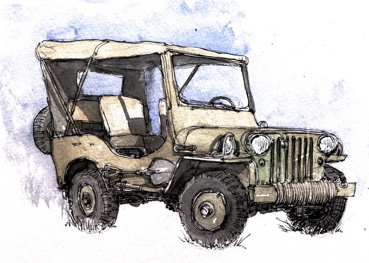 US Army Jeep - Rob Carey Art