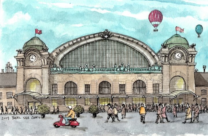 Basel SBB Bahnhof - Rob Carey Art