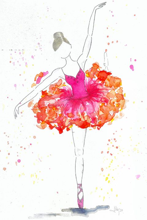 Ballerina orange tutu - MALENA MOZLEY