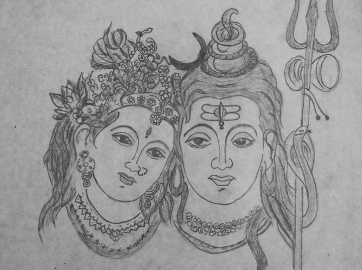 Share more than 74 lord shiva parvati sketch super hot - seven.edu.vn