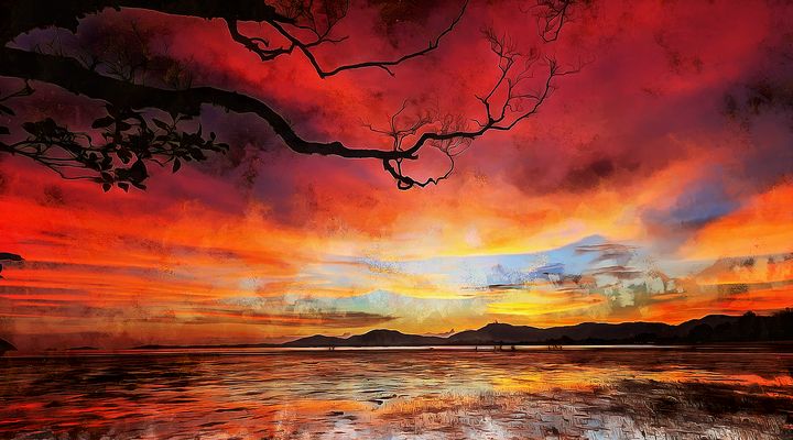 Tree in a sunset - Suresh Mannath