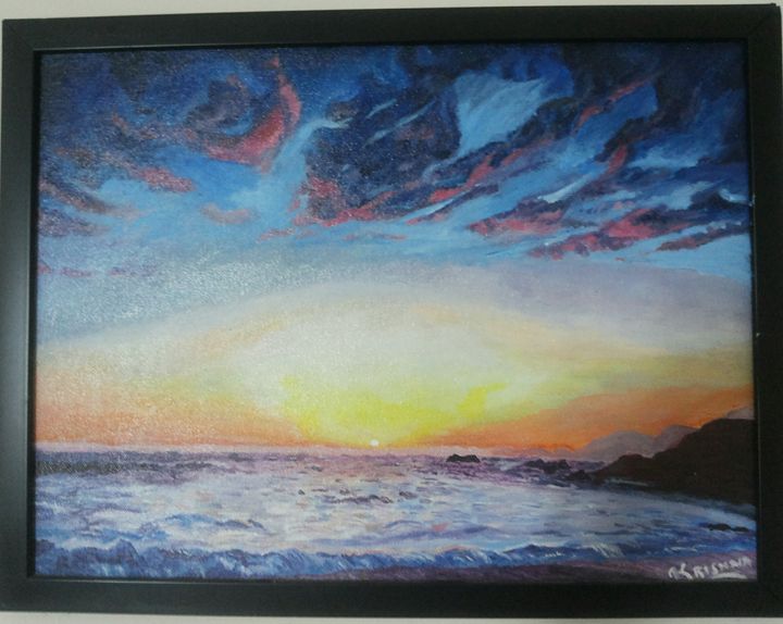 abstract of seashore - krishnas artwork