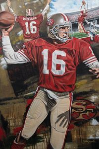 Ken Stabler Raiders Fine Art Canvas Print 18 x 24 by Artist Joshua Jacobs