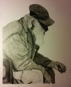 Thinking Old Man - Neil C. Forty - Drawings & Illustration, People