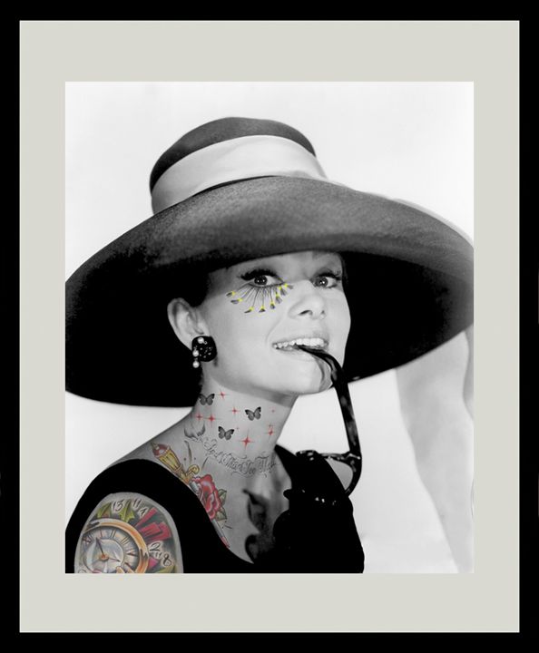 "AH" Audrey Hepburn - M Tattoo Art