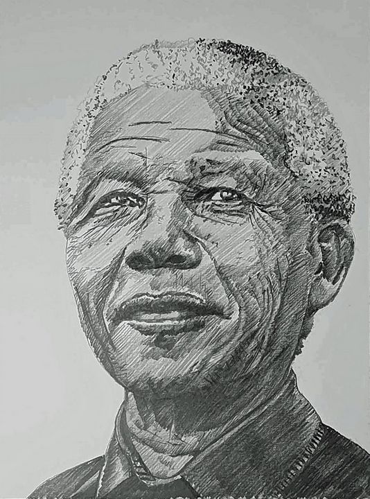 Nelson Mandela Drawing Drawing by Savanna Paine - Pixels Merch