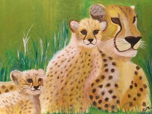 Cheetah Mom and Baby