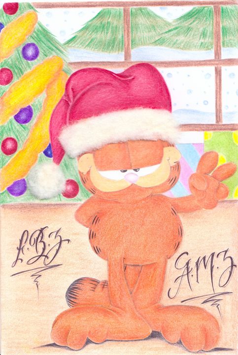Garfield christmas - Prison art by Jose Z