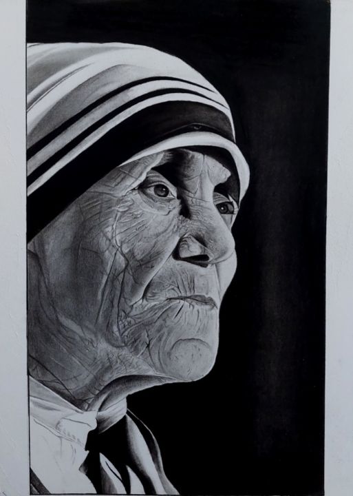 Pencil Drawing Mother Teresa - 2014 :: Behance-saigonsouth.com.vn