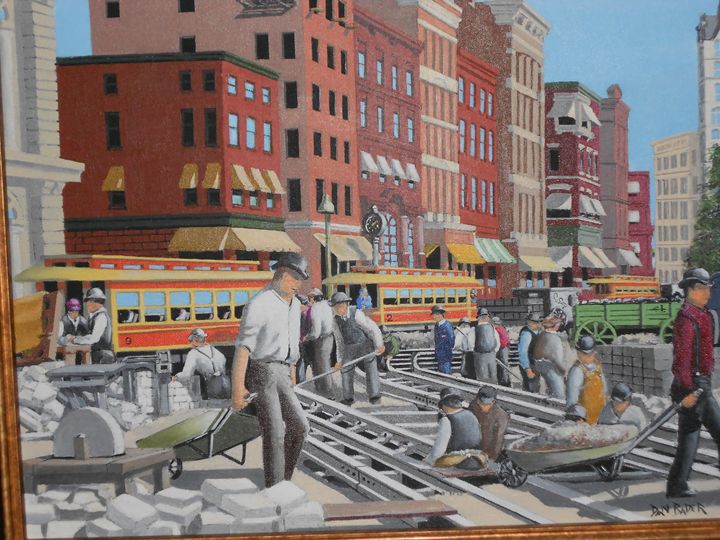 Building Ny Trolley Tracks Dan Bader Paintings And Prints Vehicles