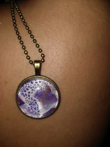 Necklace from acrylic pour skins
