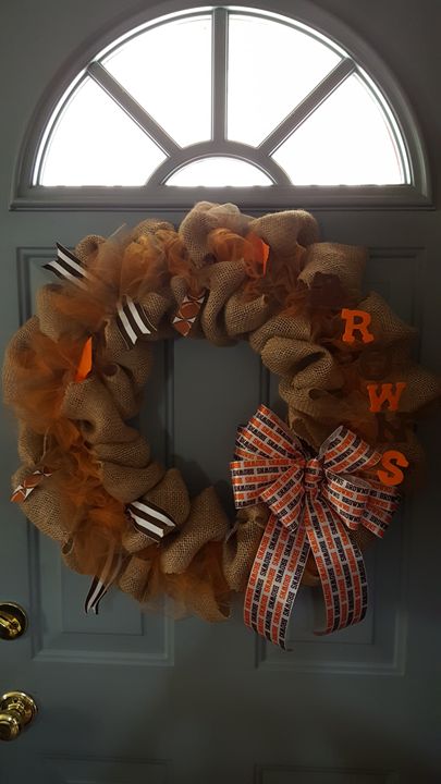 Cleveland Browns Burlap Wreath - Dreamweaver Designs - Crafts & Other Art,  Other Crafts & Art - ArtPal