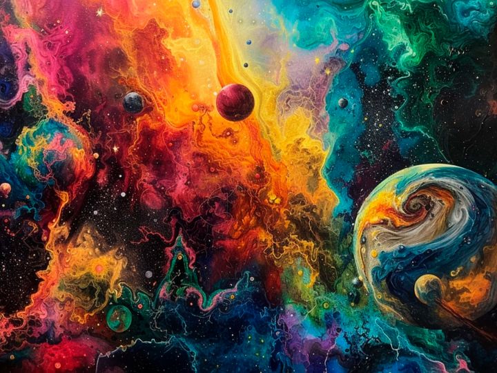 Space Abstract Wall Art Print - MrCreativeUa - Paintings & Prints ...