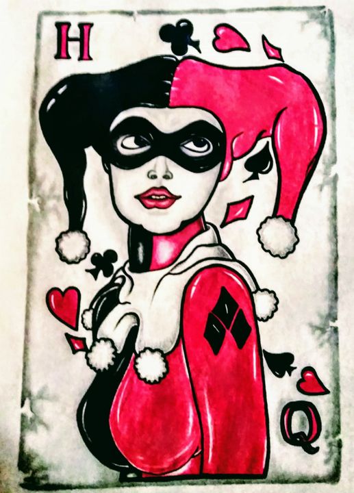 Harley Quinn (drawing) by Quelchii on DeviantArt