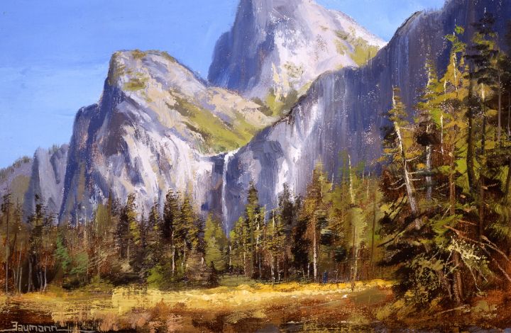 Bridal veil Falls Yosemite national - Stefan Baumann - Paintings ...