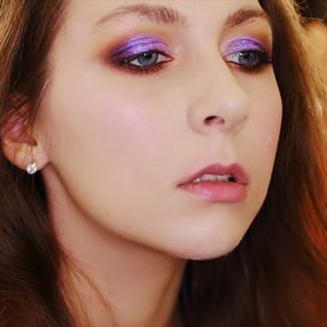 violet makeup portrait