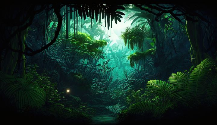 Celestial outstanding Jungle Landsca - graphiXperience - Drawings ...