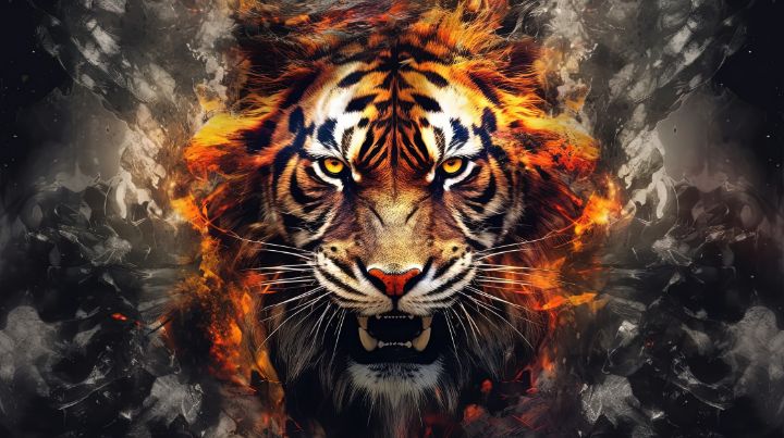 Intens Tiger hunt Artwork - graphiXperience - Drawings & Illustration ...