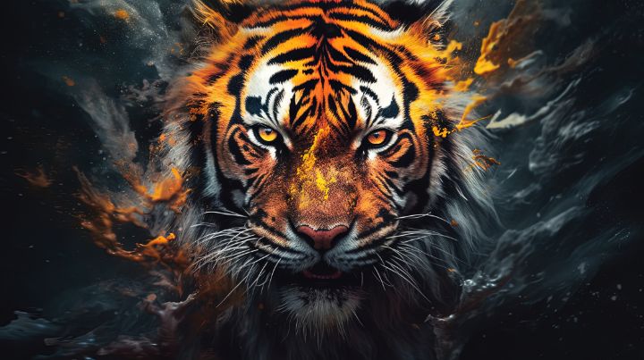 Intens Tiger hunt Artwork - graphiXperience - Drawings & Illustration ...