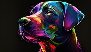 Colorful Rottweiler Abstraction Illu - graphiXperience