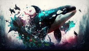 Whale of Colors Illustration - graphiXperience