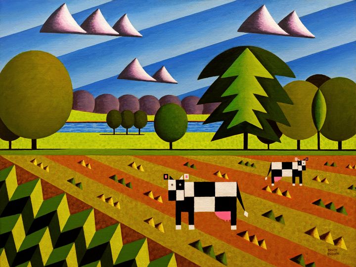 English Countryside With Cows-Big - Bruce Bodden