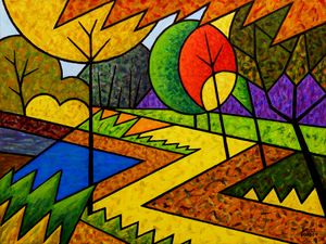 Harp Pond Abstract
