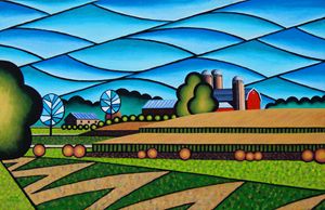 Farm By Hwy 28 Old Painting - Bruce Bodden