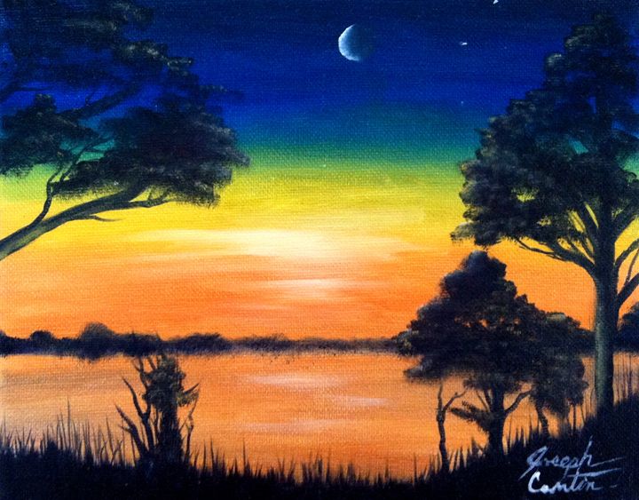 Bright Night - Sunscapes Art by Joseph Cantin - Paintings & Prints ...