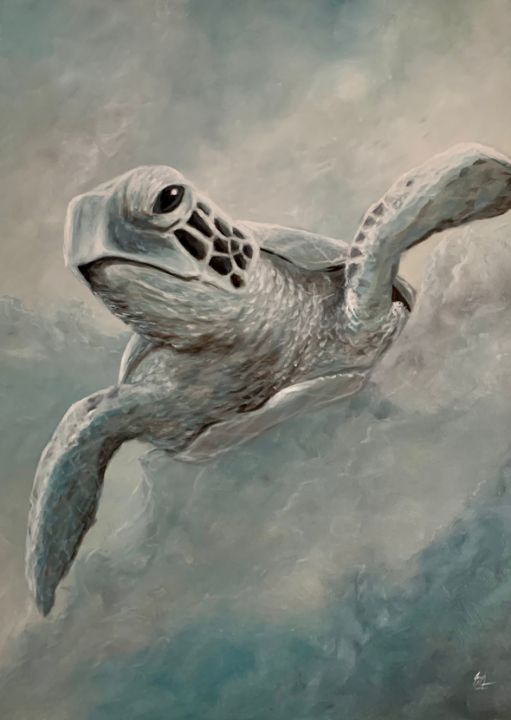 Sea Turtles Journey - Sunscapes Art by Joseph Cantin - Paintings ...