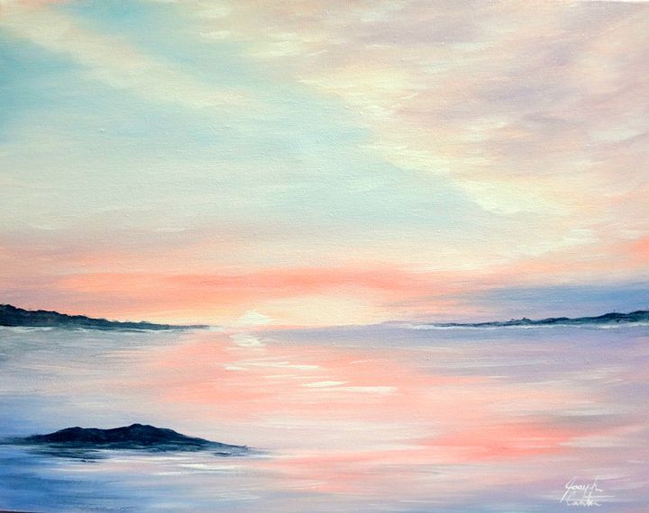 The Sea is Calling Acrylic Painting on Stretched Canvas, Original Painting  