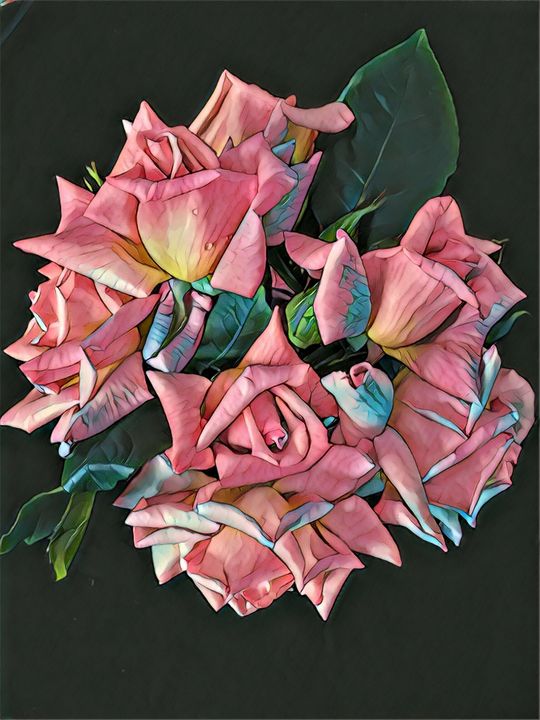 Disco Roses - Art of Mars - Digital Art & AI, Flowers, Plants, & Trees ...