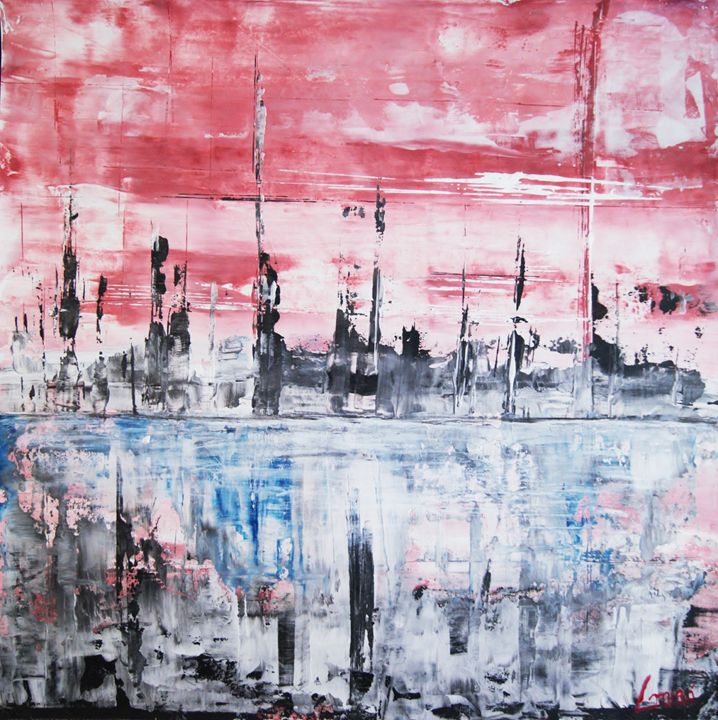 Submerged city - Abstract Art By Lluís Miró - Paintings & Prints ...