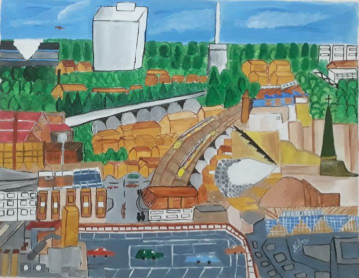 Birmingham Cityscape prema_paintings Paintings & Prints, Buildings