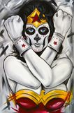 Artist embellished canvas print