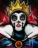 Artist embellished canvas print