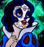 Artist embellished canvas print