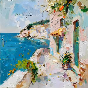 Summer Vibes Pink Van - Zeze Art - Paintings & Prints, Landscapes