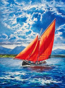 Galway hooker at Sea