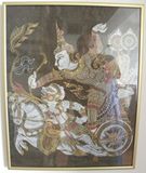 Silk Oriental Painting