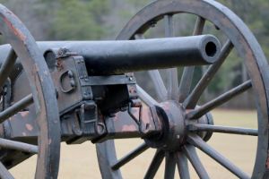 Black Rusty Civil War Cannon