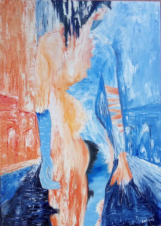 Desnuda Impresionismo Abstracto - Victor Sikoza Art