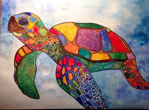 Turtle Dot Painting - Dots By Dana - Paintings & Prints, Animals, Birds, &  Fish, Reptiles & Amphibians, Turtles & Tortoises - ArtPal