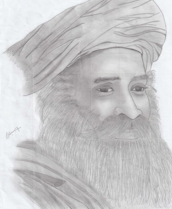 Mystics of India - A beautiful charcoal drawing of Sadhguru by  @rahul__kankal. Please share your view in the comment section. . . Follow  @rahul__kankal for more creative art piece made by him. . . #
