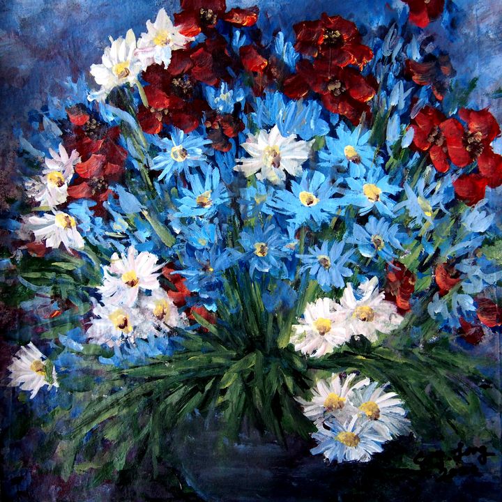 Flower Bed Art of ChunYi Long Paintings & Prints, Flowers, Plants