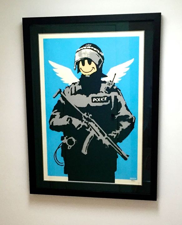 Banksy Flying Copper - Will - Paintings & Prints, People & Figures ...