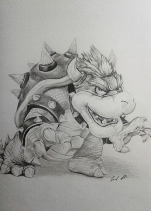 Bowser Super Mario Bros Kirk's artworks Drawings & Illustration